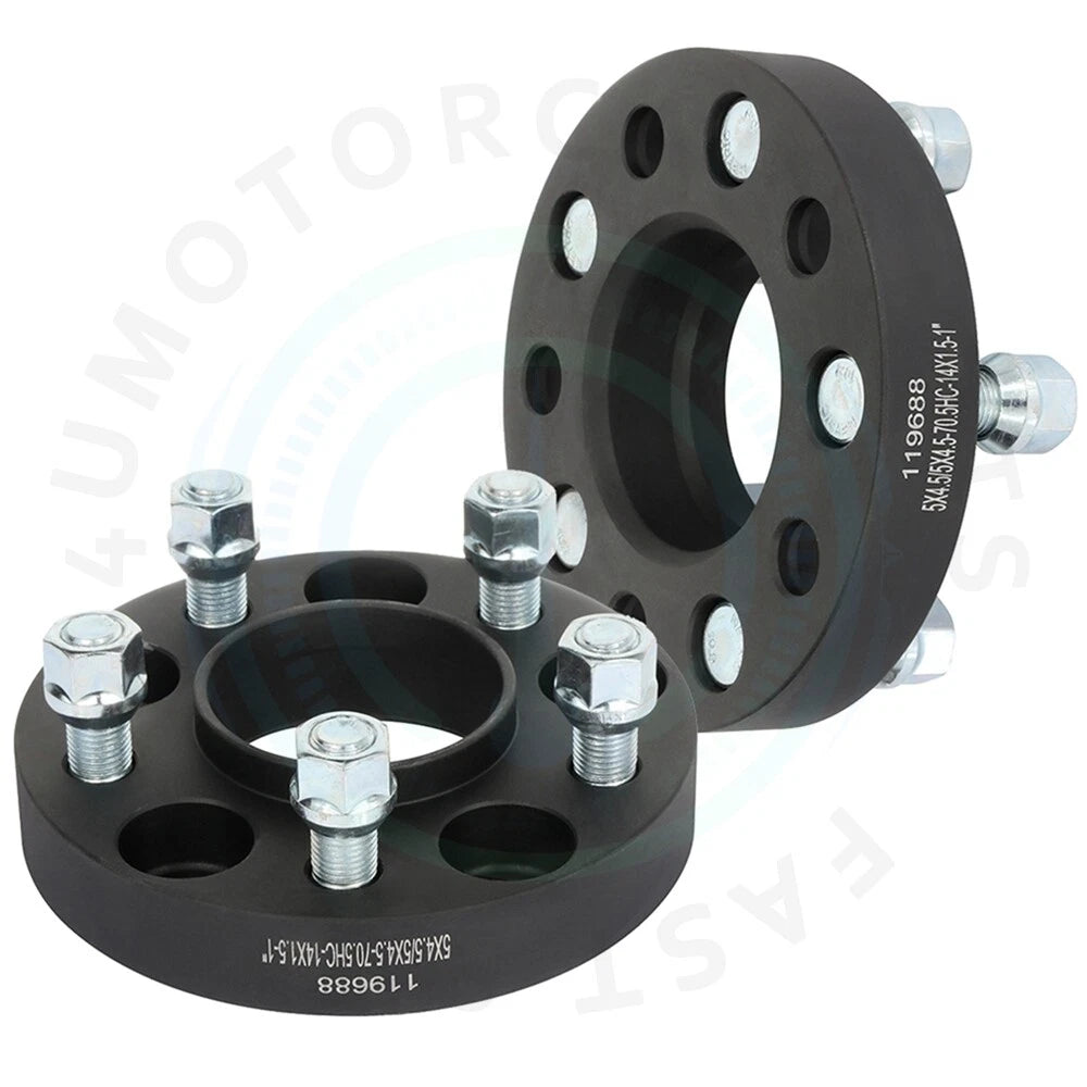 2X Wheel Spacers 1" (25mm) 5x4.5 for Ford Mustang (2015–2021)