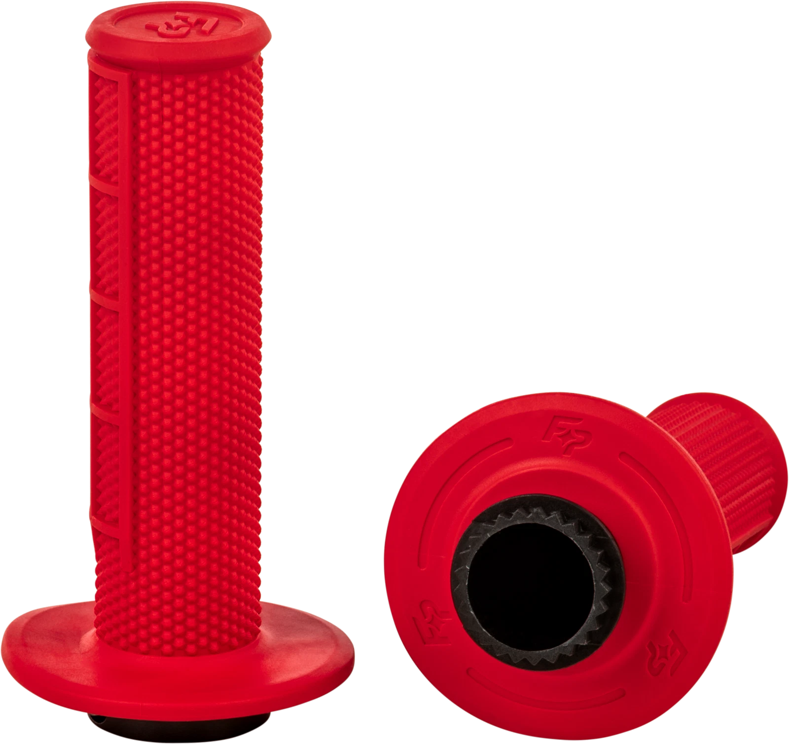 Control Mx Lock On Grips for - Red Half Waffle