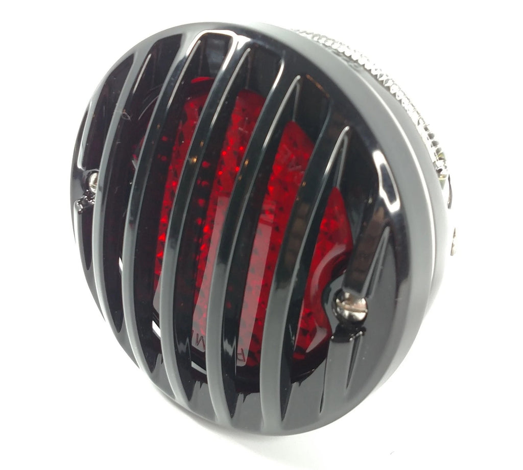 LED Tail Lights Pair Replacement for 1933–1936 Ford Car Black Metal Grille