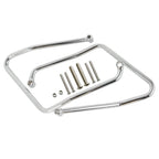 Chrome/Black Saddlebag Support Brackets for Harley Sportster 883 1200 (2004–2016)