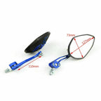 Universal 8mm 10mm Spider Rear View Side Mirrors Blue