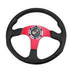 6 Bolt 14" Racing Steering Wheel for Universal Fit (Drifting, Aluminum, Red)