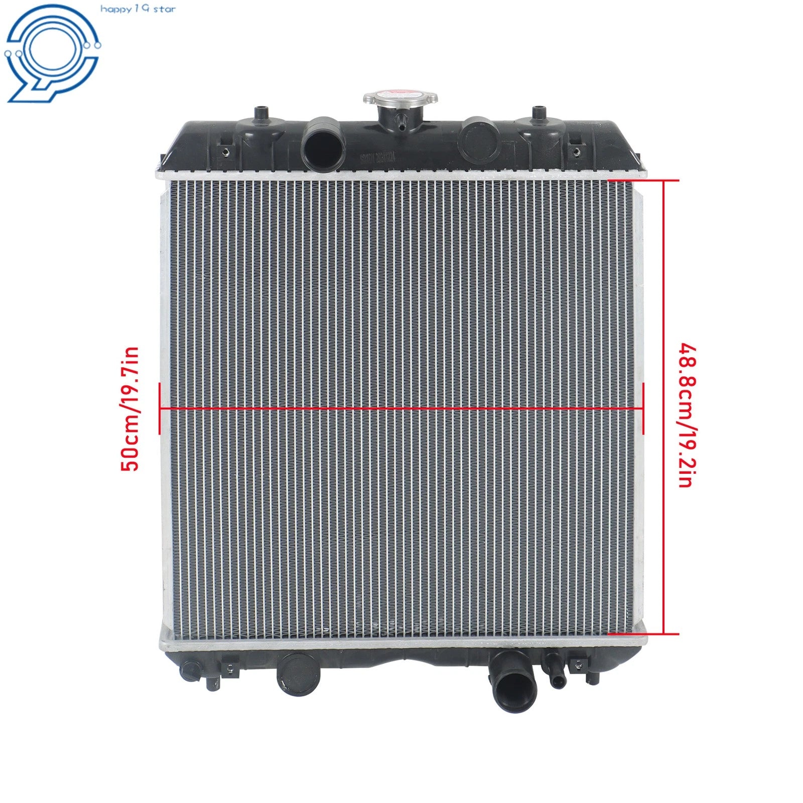 Radiator for Kubota M9000, M9000HD, M8200, M6800HDC, M6800S (1990–2005)