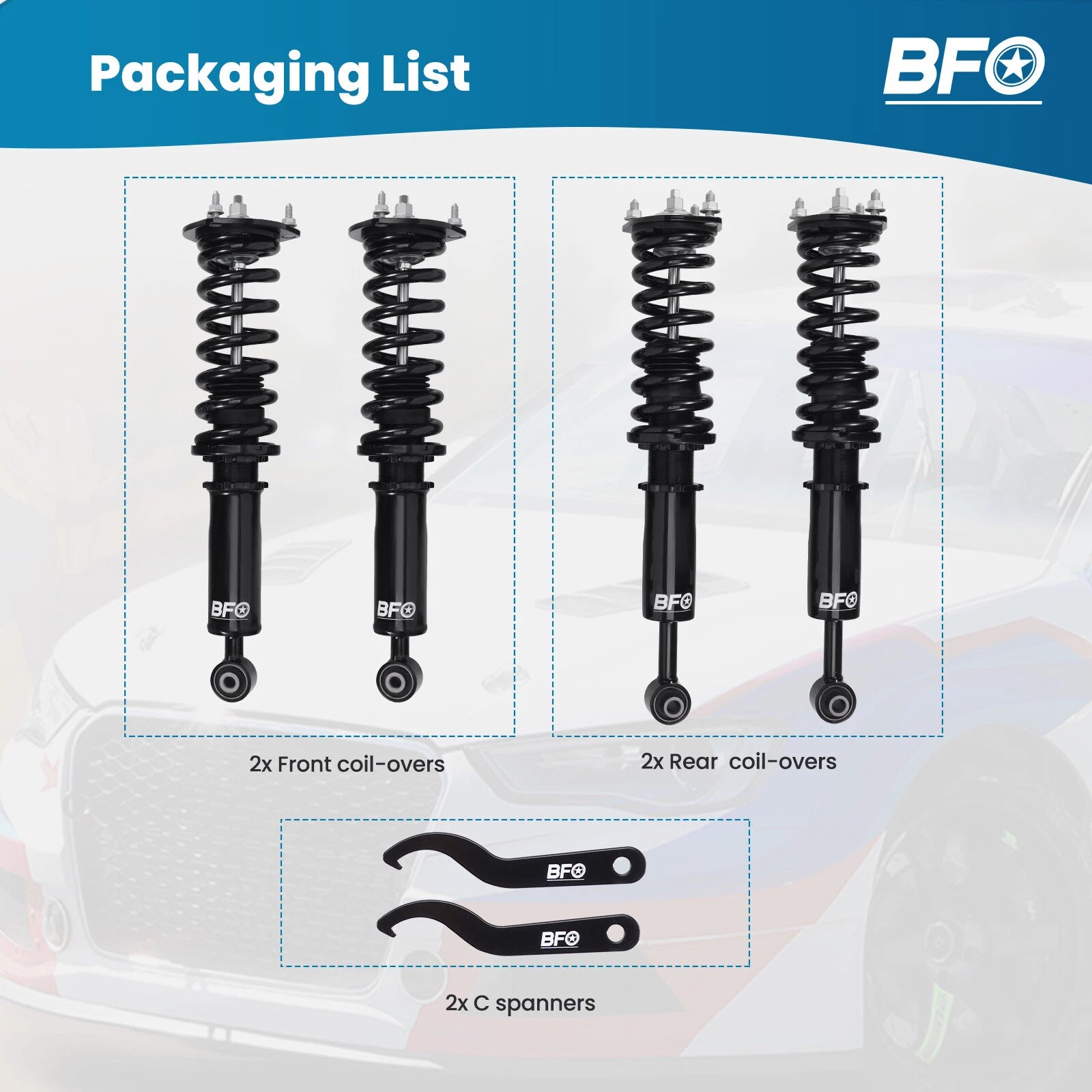 Coilovers Shock Struts Kit for Lexus IS 300, IS 200, Toyota Altezza (2001-2005)