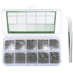 1200pcs Phillips Screws for Sunglasses Repair in Storage Box