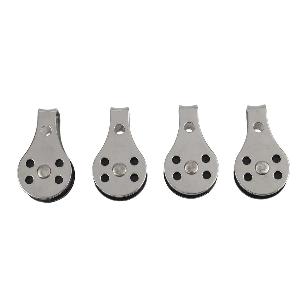 Set of 4 Nylon Sheaves Pulley for Kayak Canoe Rope (Stainless Steel 316)