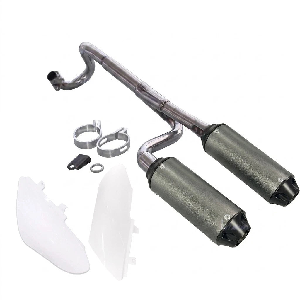 Twin Exhaust Pipe for PIT PRO DIRT Bike 125cc 140cc 150cc (CNC Alloy)