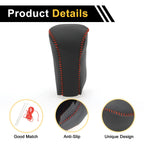 1 Pc Gear Shift Knob Cover for Honda Accord (2008–2012) Black Red Faux Leather