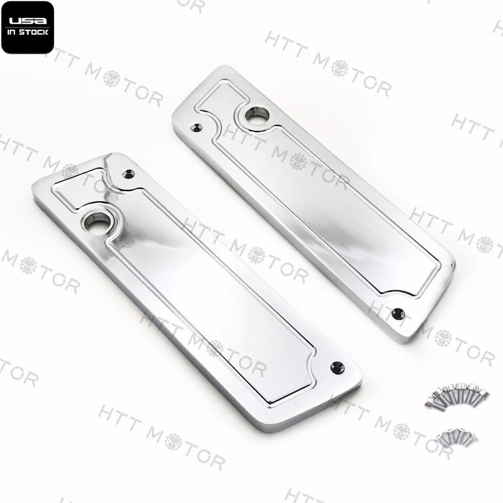 Chrome Saddlebag Latch Covers for Harley Hard Touring (2014–2023)