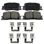 Set of 2 DuraGo Rear Rotors & Akebono ProACT Ceramic Pads for ES330, Camry (2004–2006)