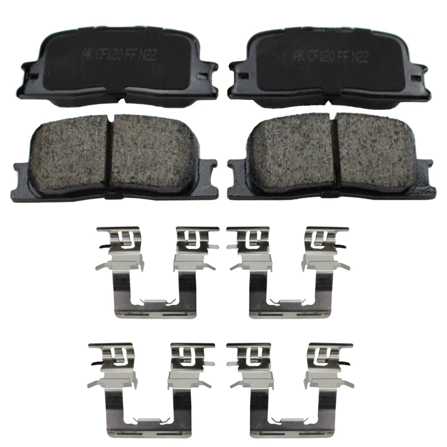 Set of 2 DuraGo Rear Rotors & Akebono ProACT Ceramic Pads for ES330, Camry (2004–2006)