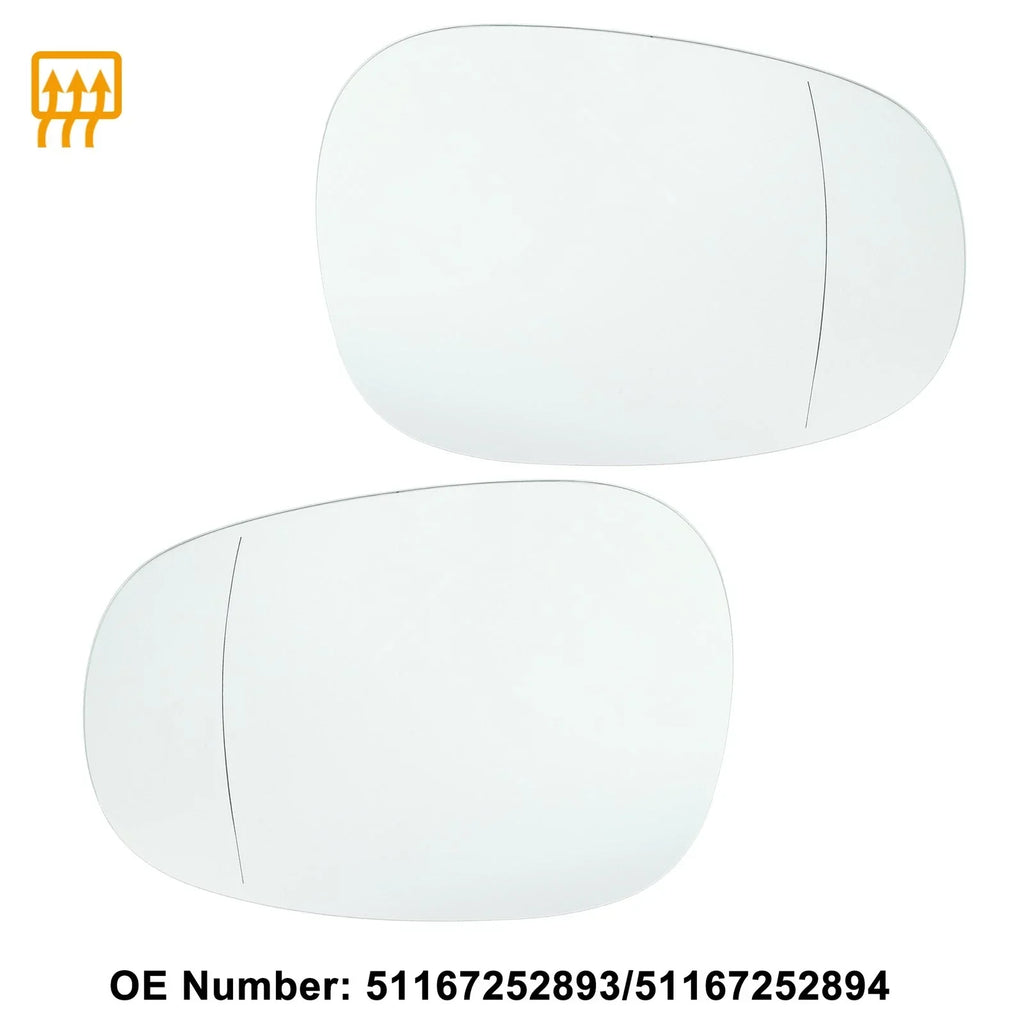 Pair Left Right Mirror Glass Replacement for BMW 335i 135i 328i M3 128i