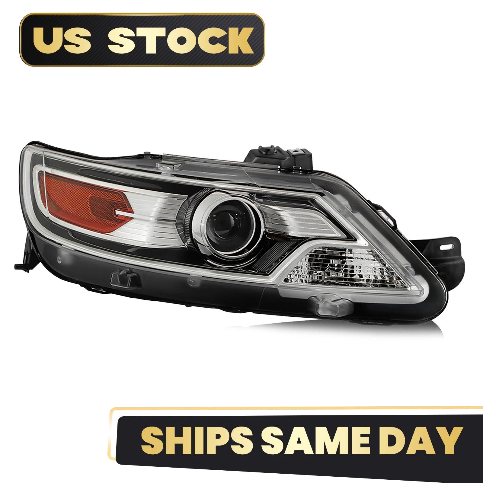 Halogen Projector Headlight for Ford Taurus SE SEL (2010–2012) W/Bulb Right