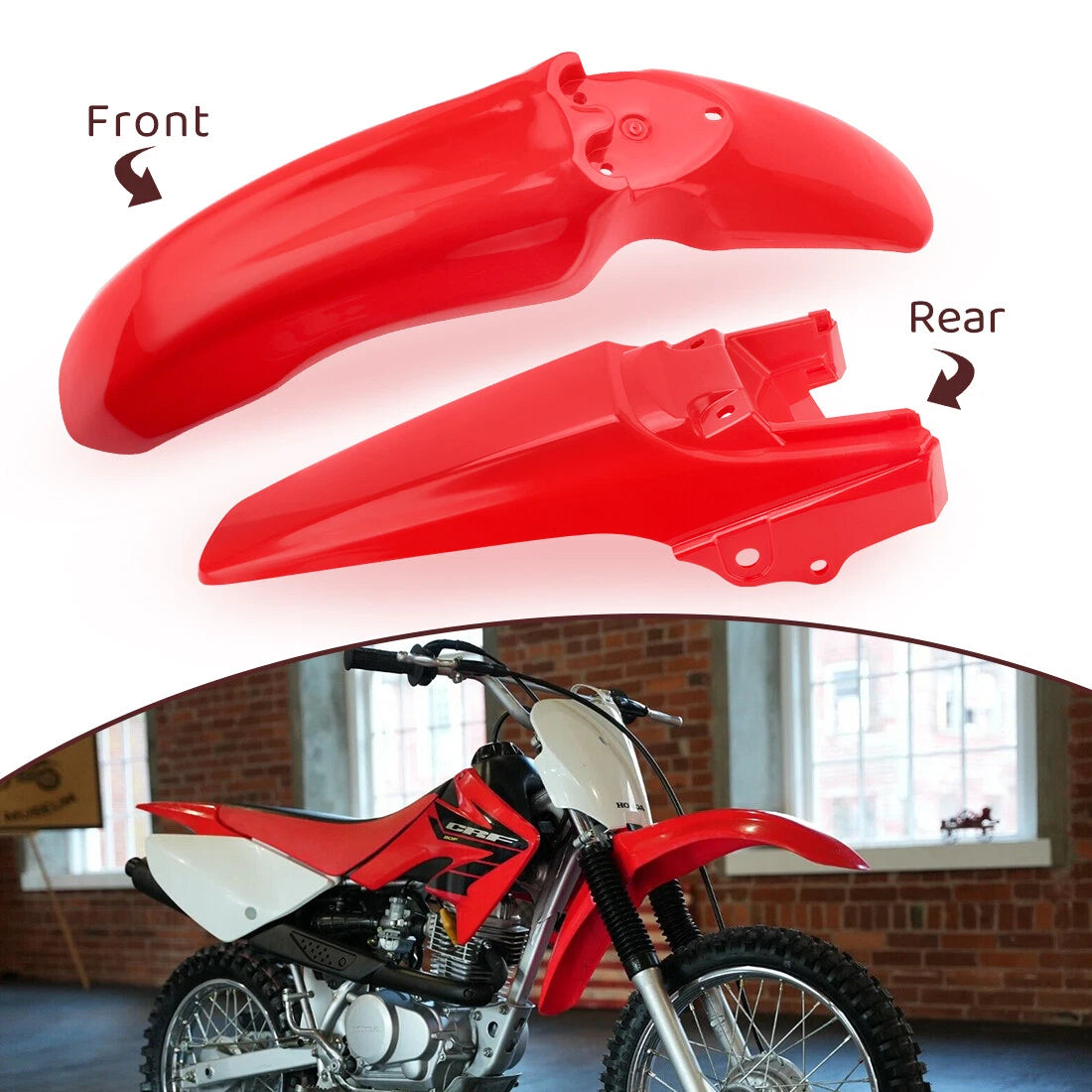 Fender Mud Guard Set for Honda CRF80F CRF100F (2004–2008)