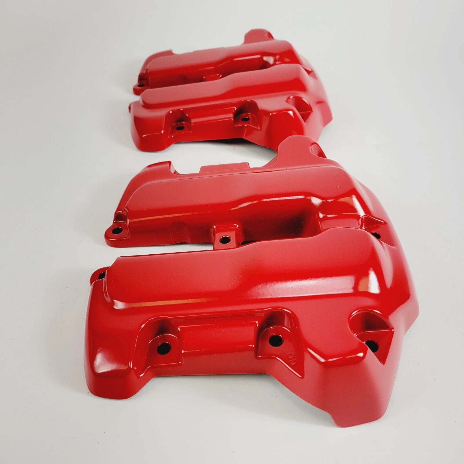 Upper Rocker Cover Boxes for Harley Davidson M8 (2017–2023) - Fresh Powder Coated Red