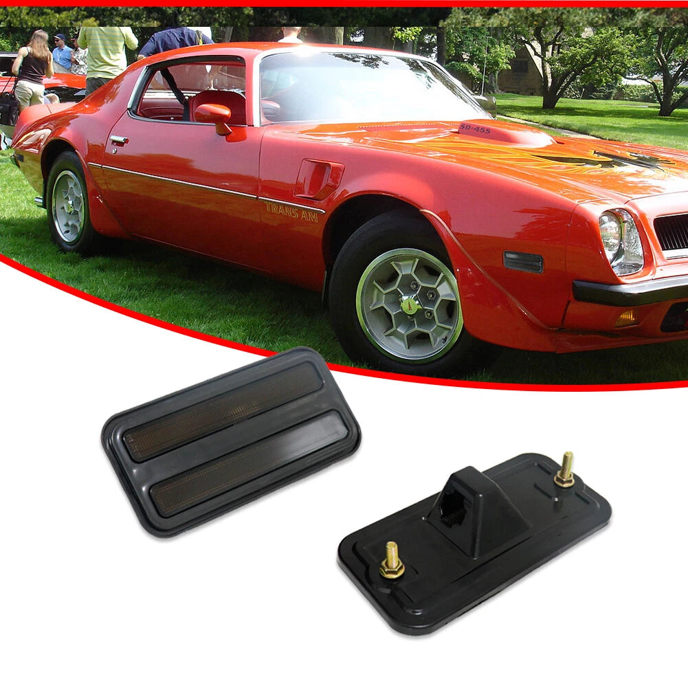 2PC Smoke Side Marker Light Housing for Pontiac Firebird (1970–1981)