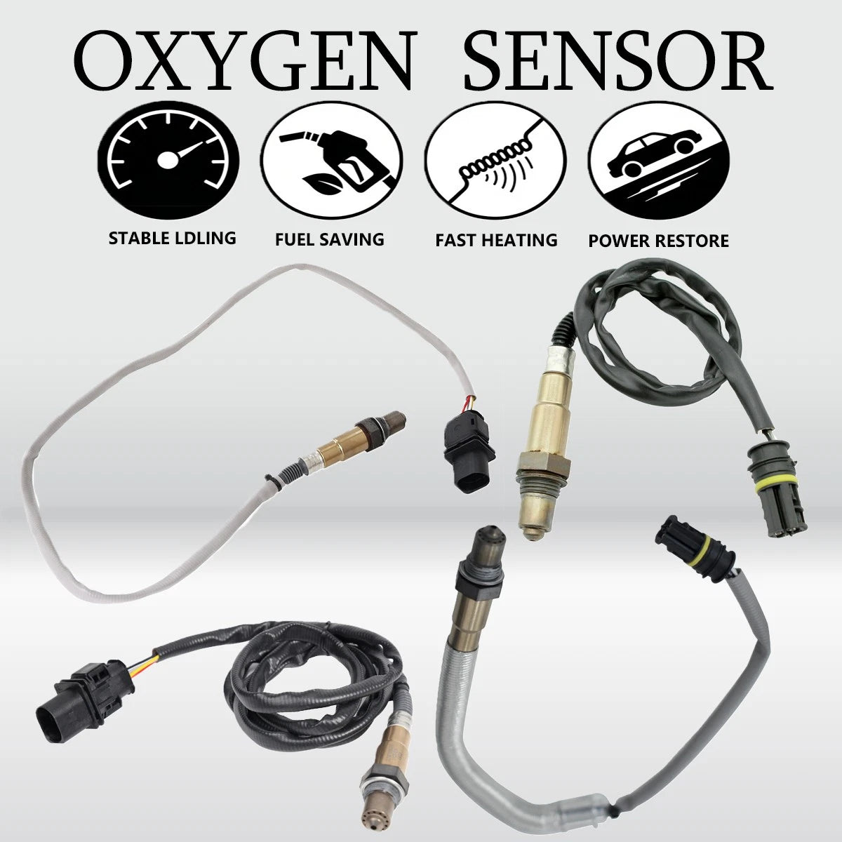 Set of 4 Oxygen Sensors for BMW E82 E90 E91 128i 328i X3 X5 (2007–2013)