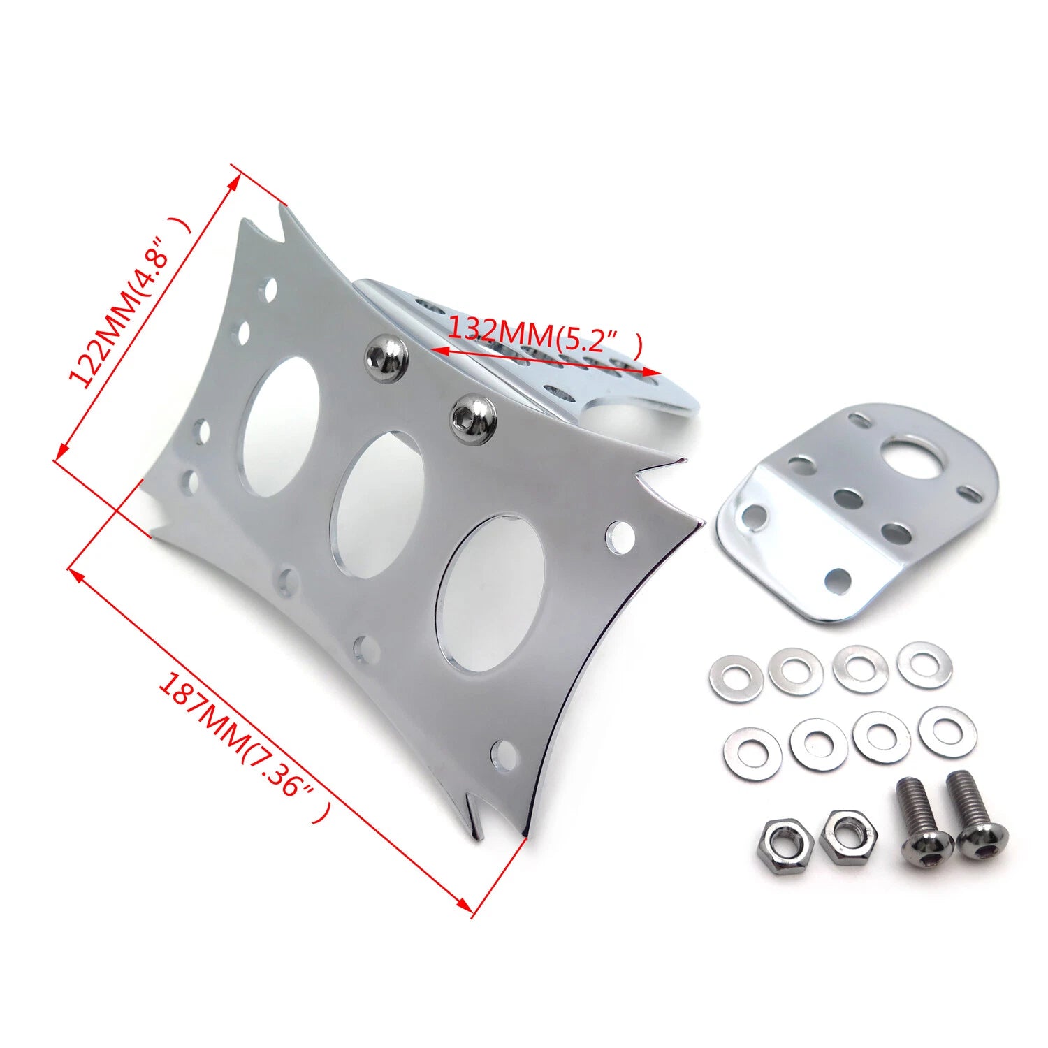 Chrome License Plate Bracket for Suzuki Kawasaki Yamaha Honda