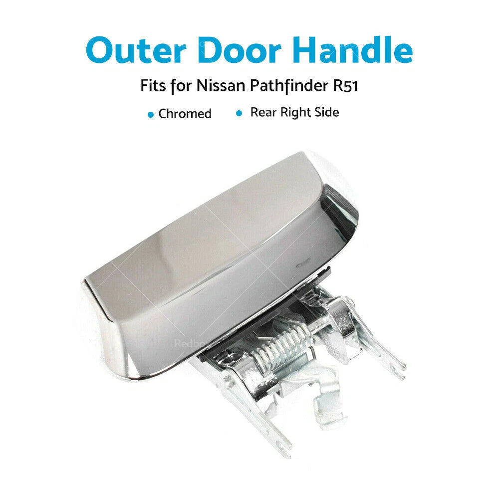 Chrome Rear Outer Door Handle LH RH for Nissan Pathfinder R51 (2005–2013)