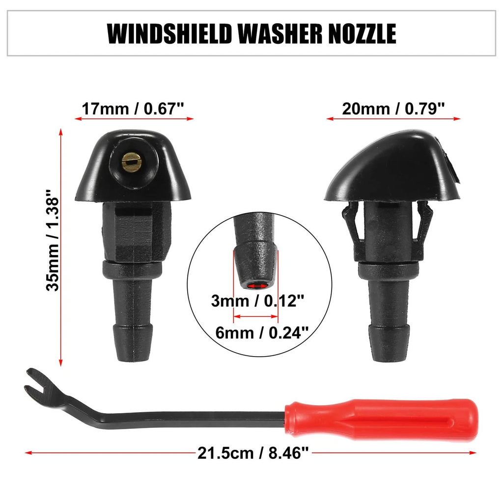 3X Front Windshield Washer Nozzle Kit 76810S10A02 for Honda CR-V (1999–2004)