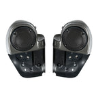 Lower Vented Fairings Speaker Pod for Harley Touring Industrial Gray