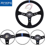 14-Inch Deep Dish Racing Steering Wheel for Universal Fit