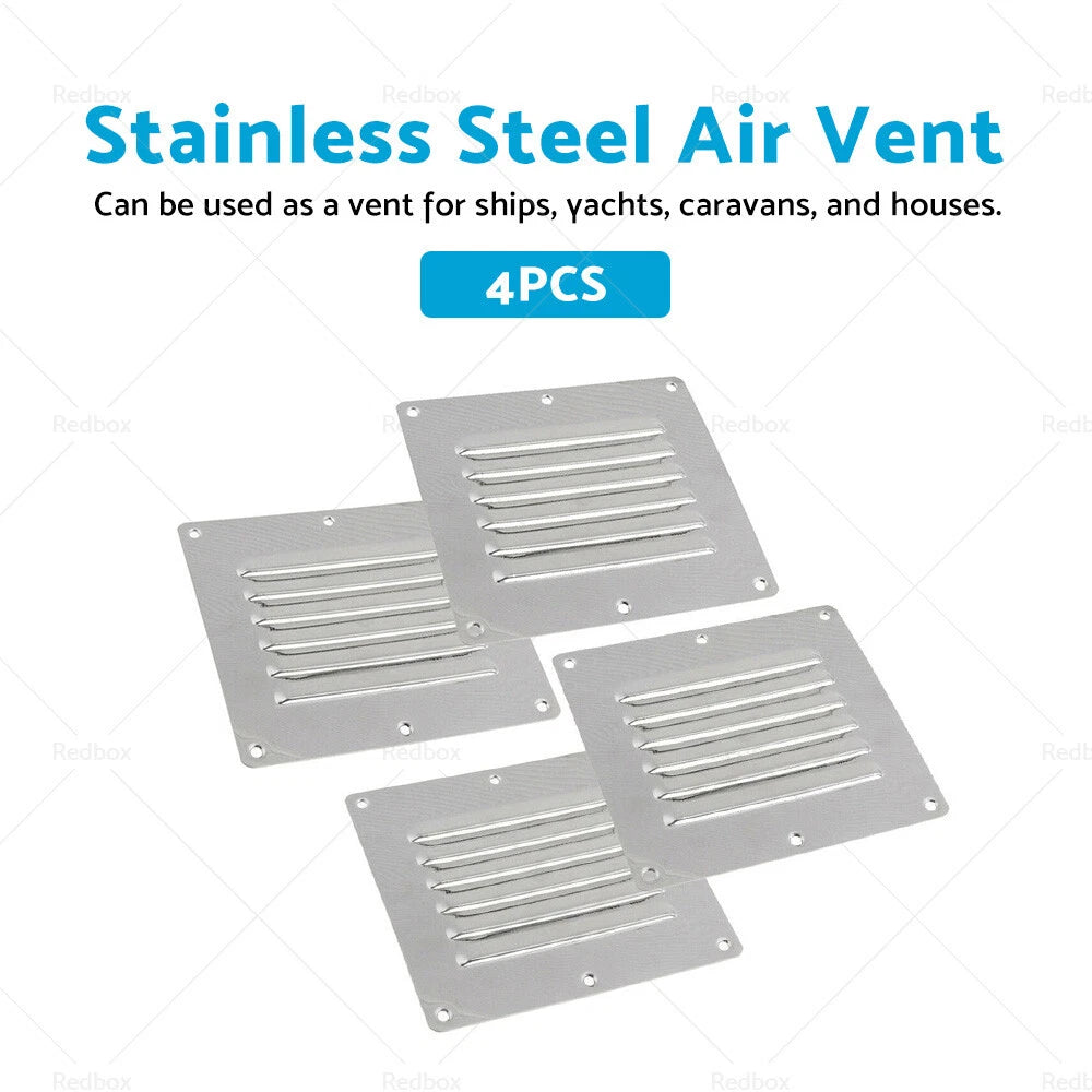 Rectangular Air Vent for Caravan Boat Wall Eave (Stainless Steel)