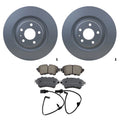 Set of 4 Hella Rear Rotors & Akebono EURO Ceramic Brake Pads for Audi A6 Quattro Q5 SQ5 (2012–2020)