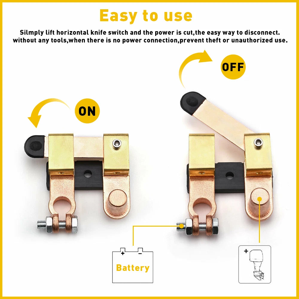 Battery Isolator Switch for Car Vehicle RV (Universal)