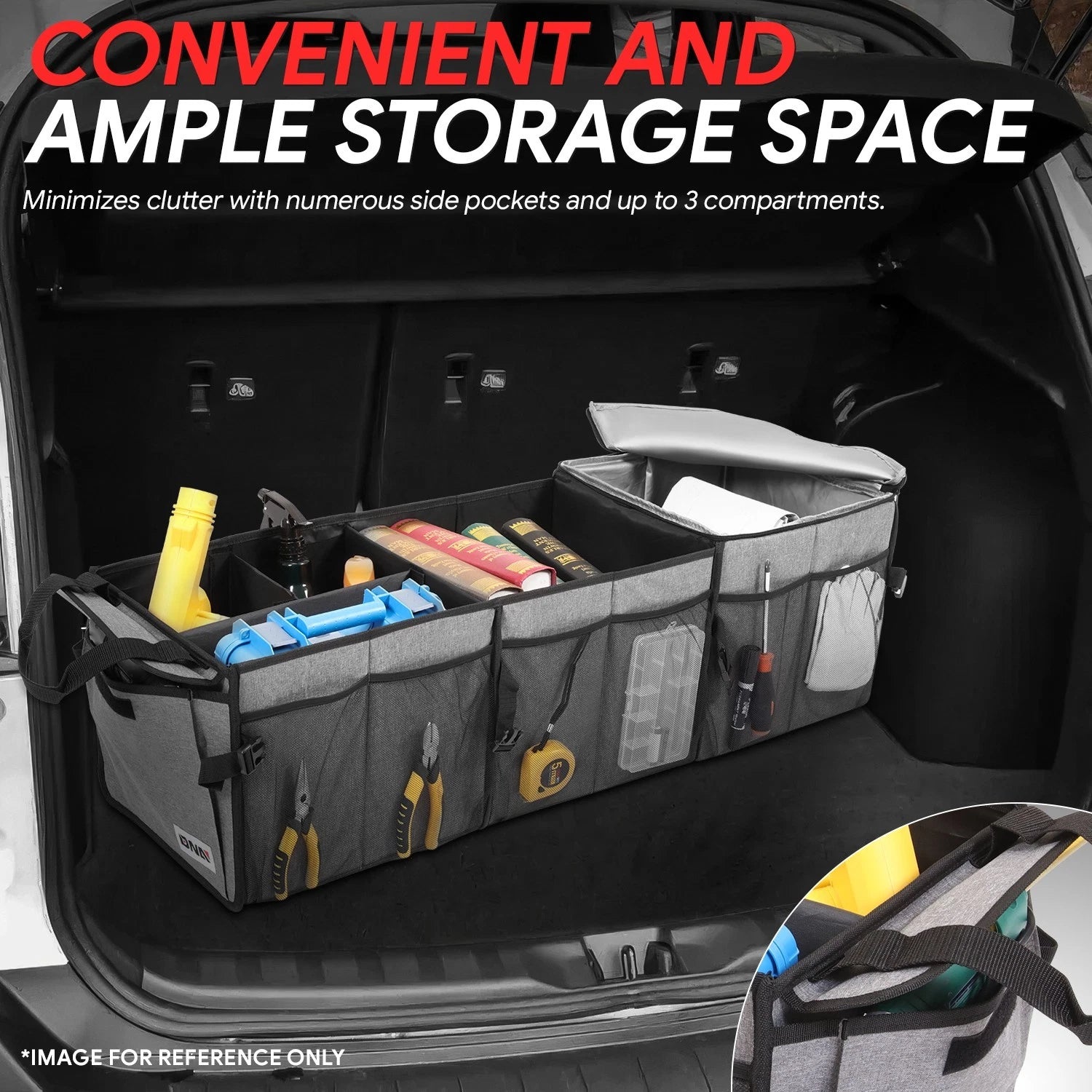 3-in-1 XXL Collapsible Trunk Organizer Bin for Car SUV
