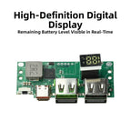 DIY Power Bank Solution IP5356 Chip with PD QC Fast Charging 6-Port Layout