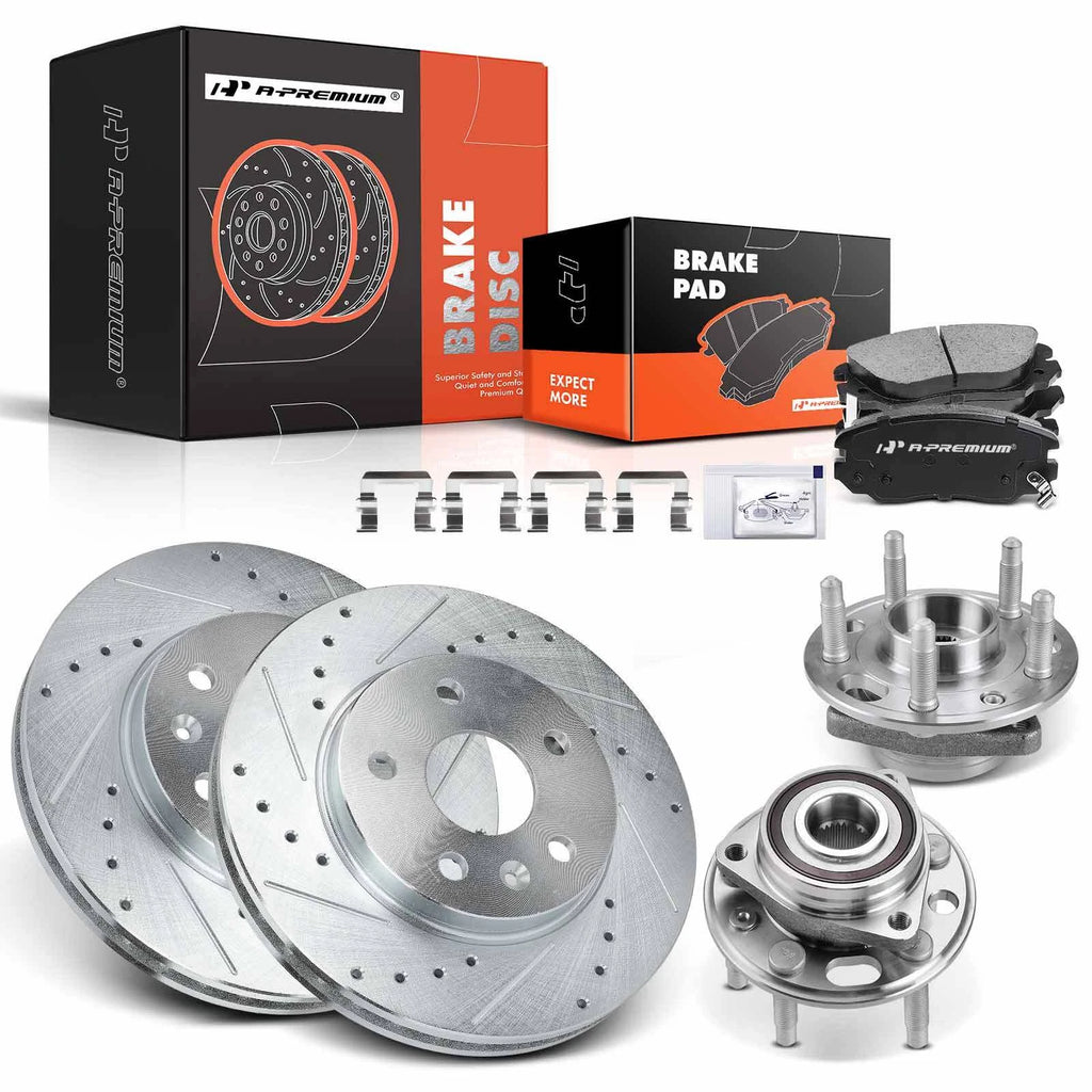 Front Drilled Brake Rotors & Pads for Chevy Malibu (2013–2015)