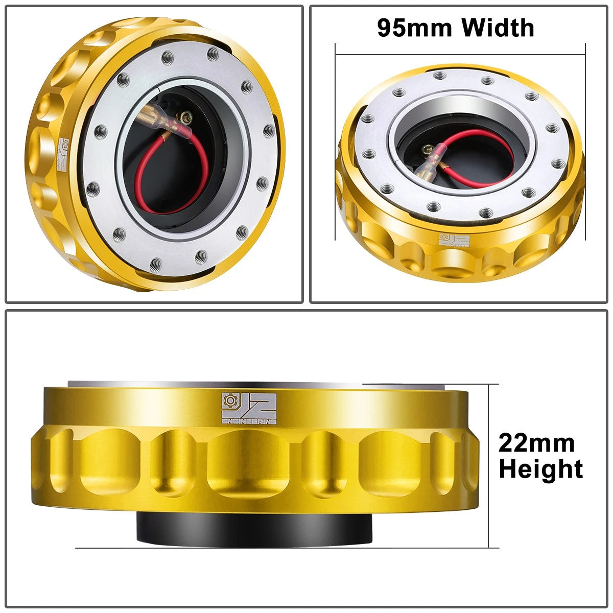 Steering Wheel Quick Release Hub Adapter Kit for Gold (J2 Engineering)
