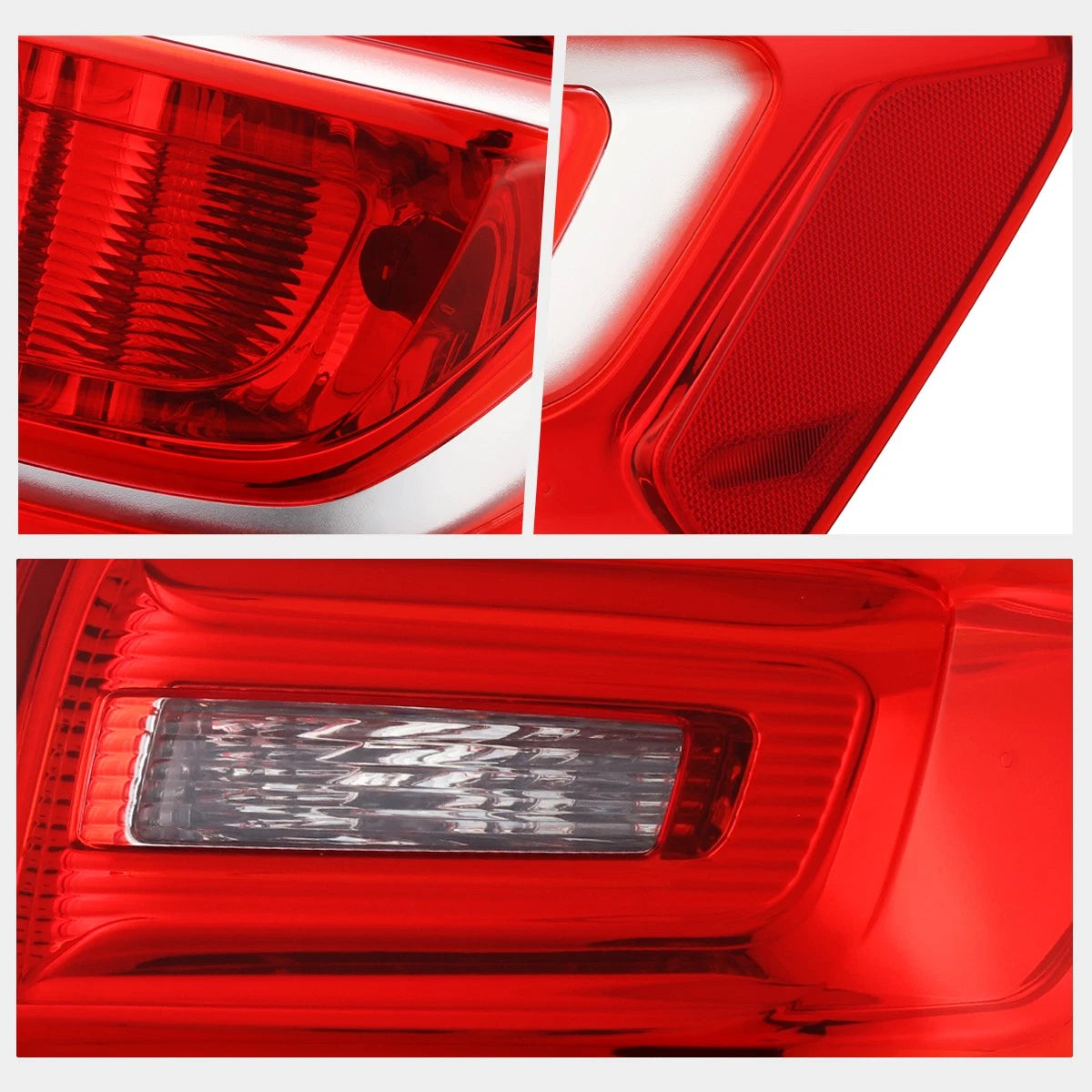 Right Side Tail Brake Light for Chevy Equinox (2016–2017) Red/Clear Lens