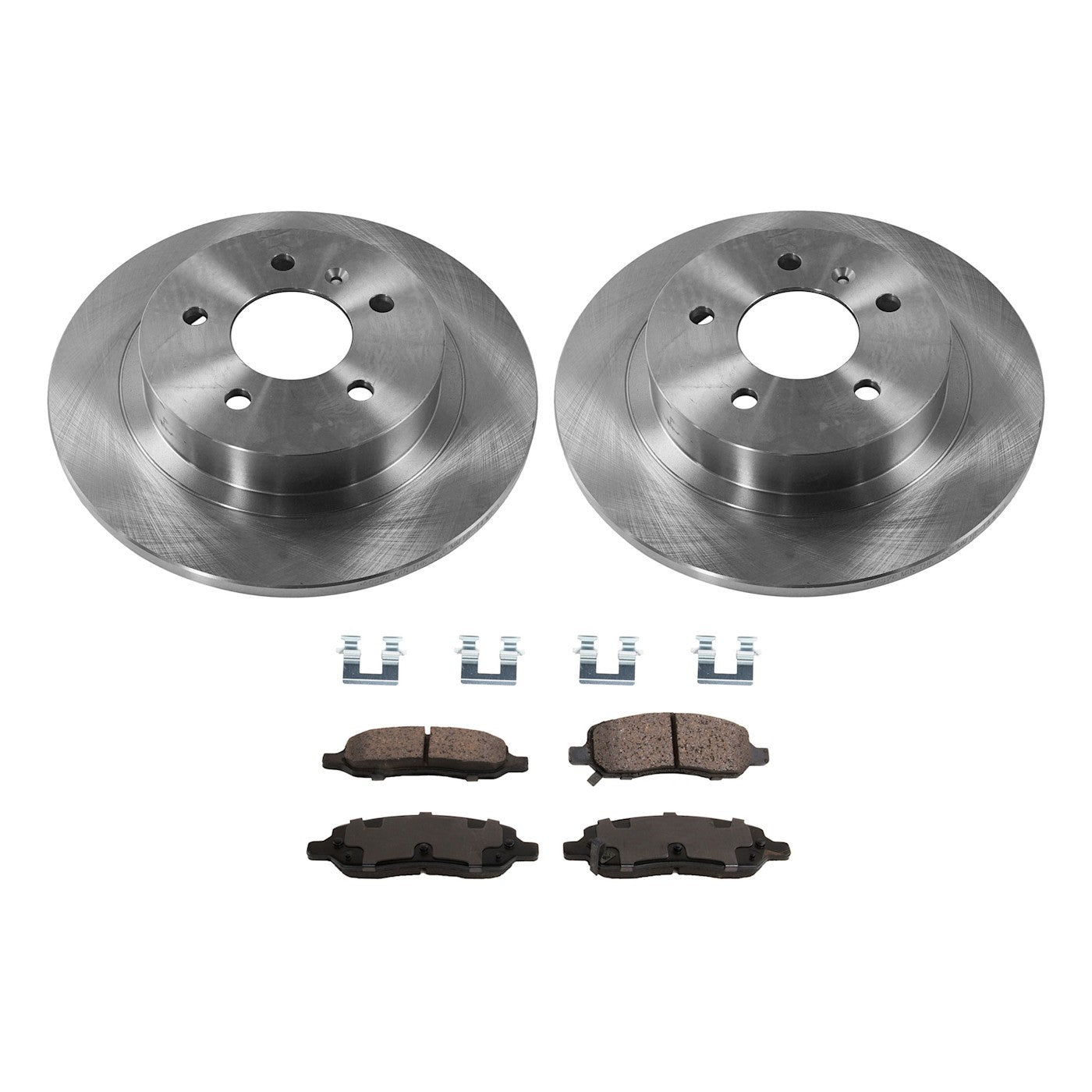 Set of 2 Brake Rotors and Pads for Buick Lucerne (2006–2011) Rear FWD