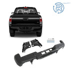 Rear Step Bumper for Toyota Tacoma (2016–2023) Powdercoated Black