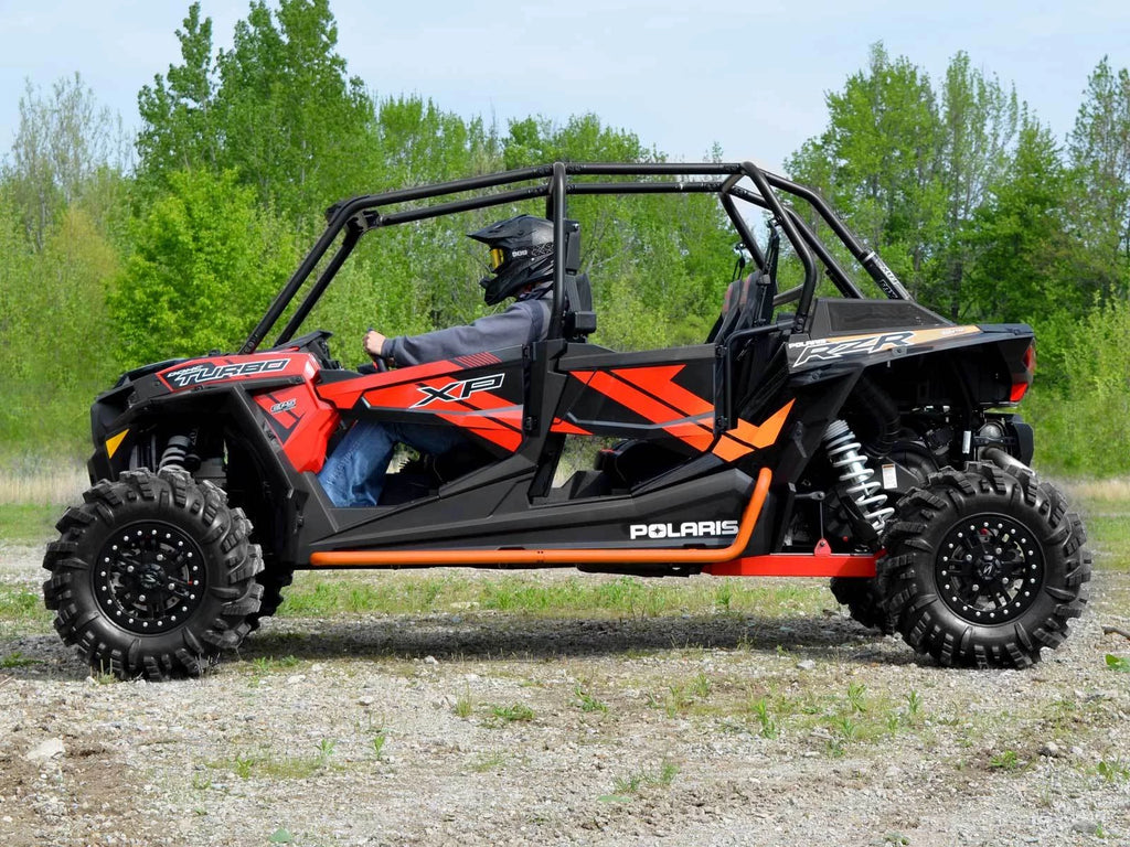 SuperATV Rock Sliding Nerf Bars for Polaris RZR 4 900 (2015–2018) - Orange
