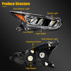 Right Side Halogen Headlight Assembly for Nissan Versa (2020–2024)
