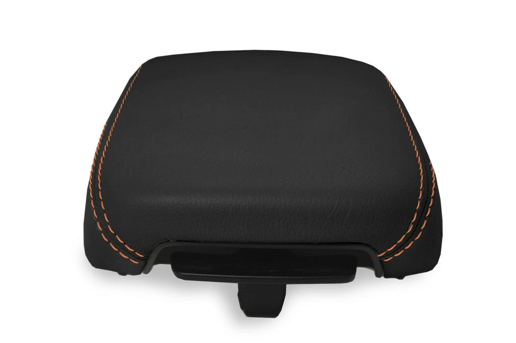 Console Lid Armrest Cover for Hyundai Kona (2018–2020) Orange Stitch