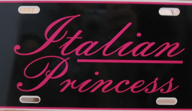 License Plate Tag Logo for Car Truck (Italian Princess Pink)