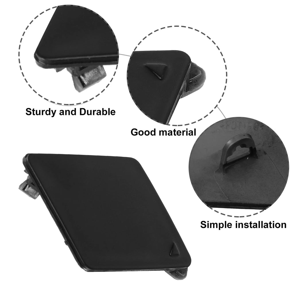 Tow Eye Hook Cover Cap for BMW 550i (2011–2017) - Black