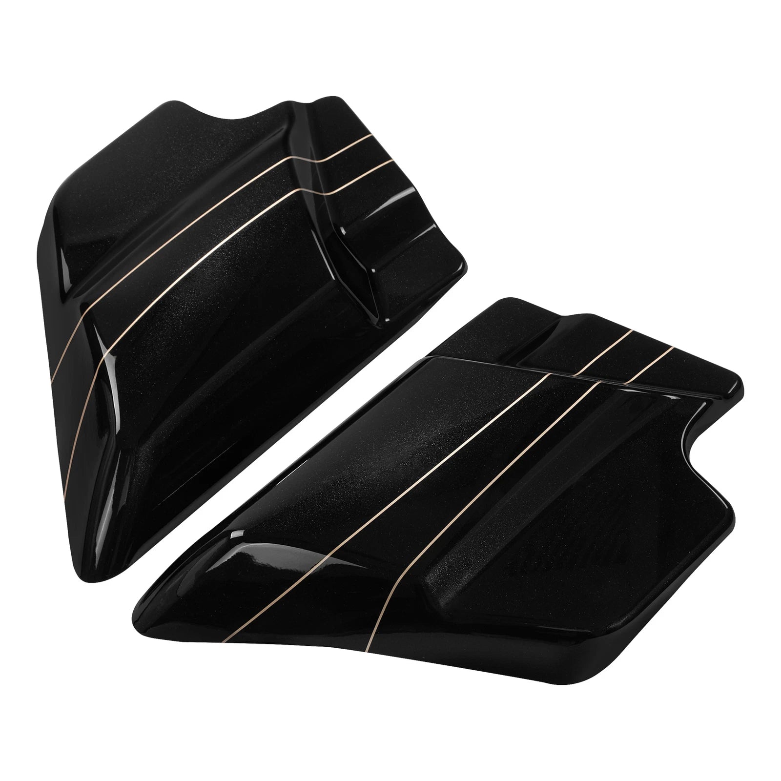 Battery Side Covers Panel for Harley Road Street Glide (2009–2024) Black Quartz