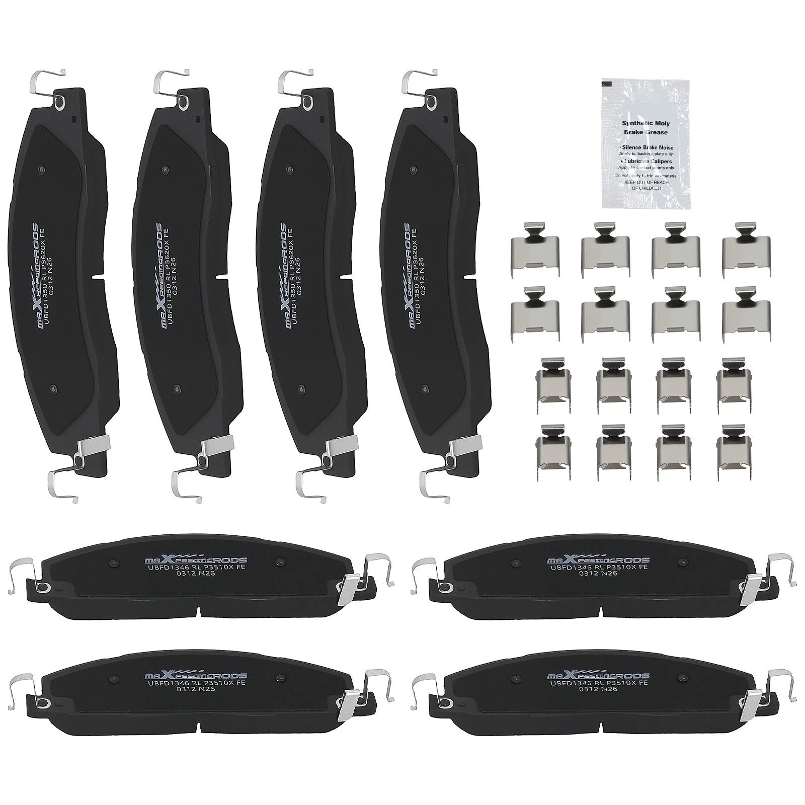 8pcs Brake Pads Set for Ram 1500 2500 3500 (2011–2018)