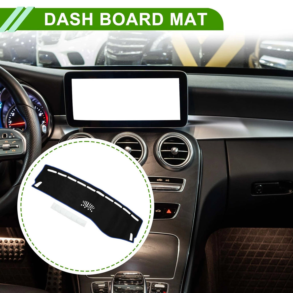 Dashboard Cover Mat for Mercedes Benz C Class W205 (2015–2021) Black Blue