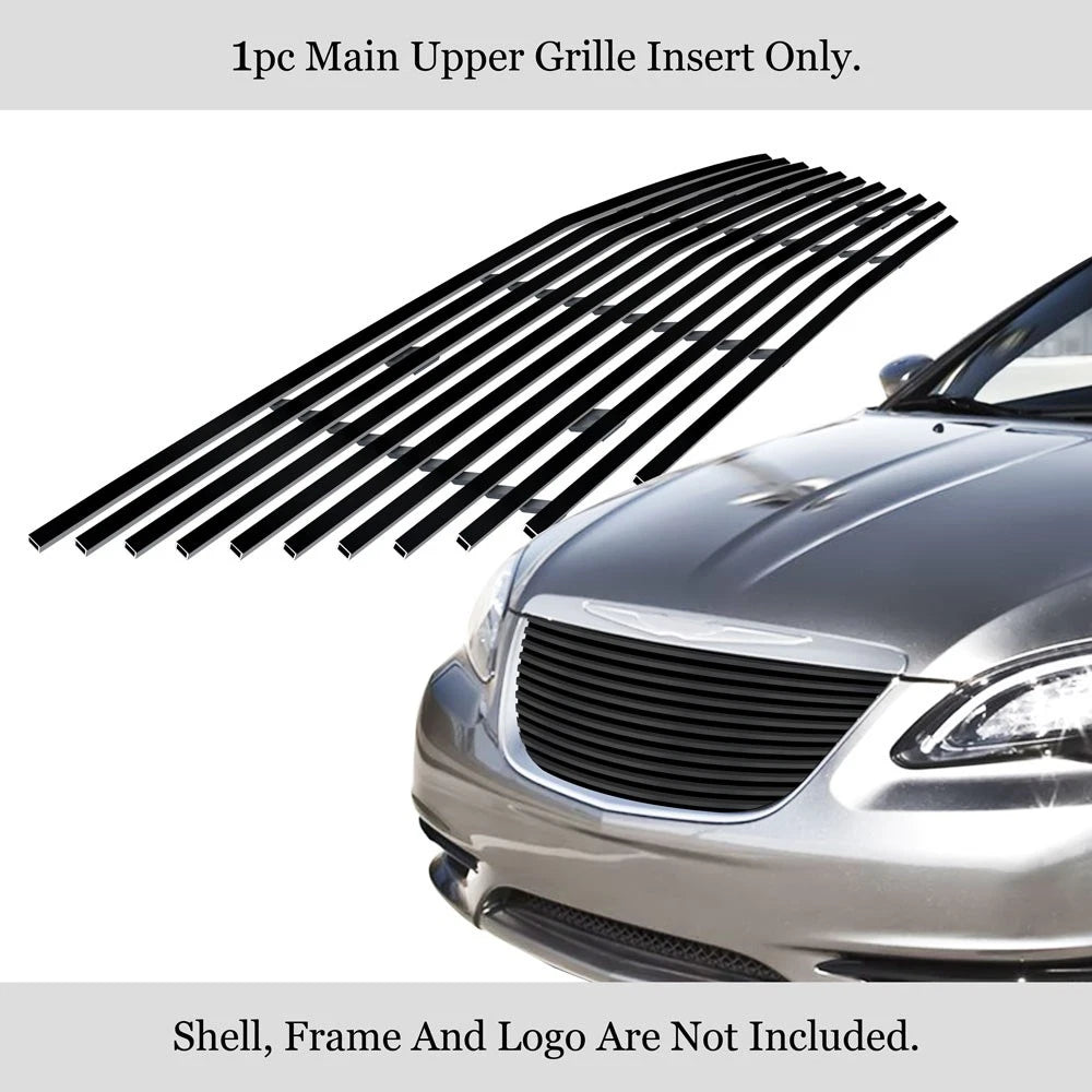 Stainless Steel Black Billet Grille Insert for Chrysler 200 (2011-2014)