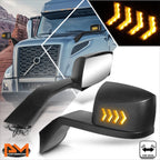 Sequential Chevron Arrow LED Turn Signal Hood Mirrors for Volvo VNL Series (2018–2021)
