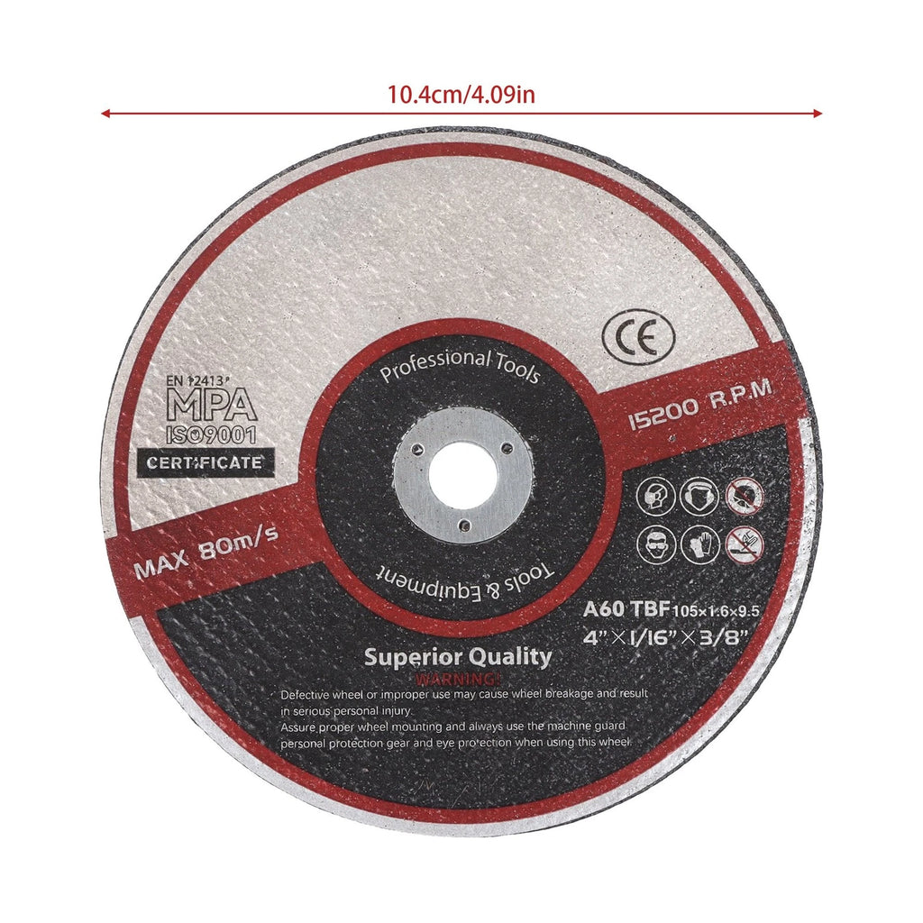 25 Pack Metal and Stainless Steel Cut Off Wheels for Die Grinders (4"x1/16"x3/8")