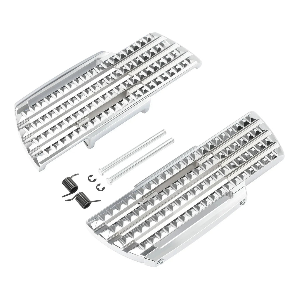 Chrome Driver Footboard & Bracket for Harley Softail Deluxe (2018-2025)