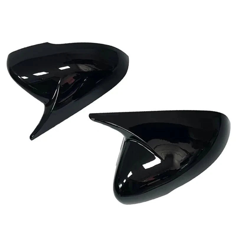 2X Gloss Black Horn Style Side Mirror Cap Cover for KIA Stinger (2017–2023)