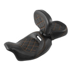 Rider & Passenger Seats Backrest Pad for Harley Touring Glide (2009–2023)